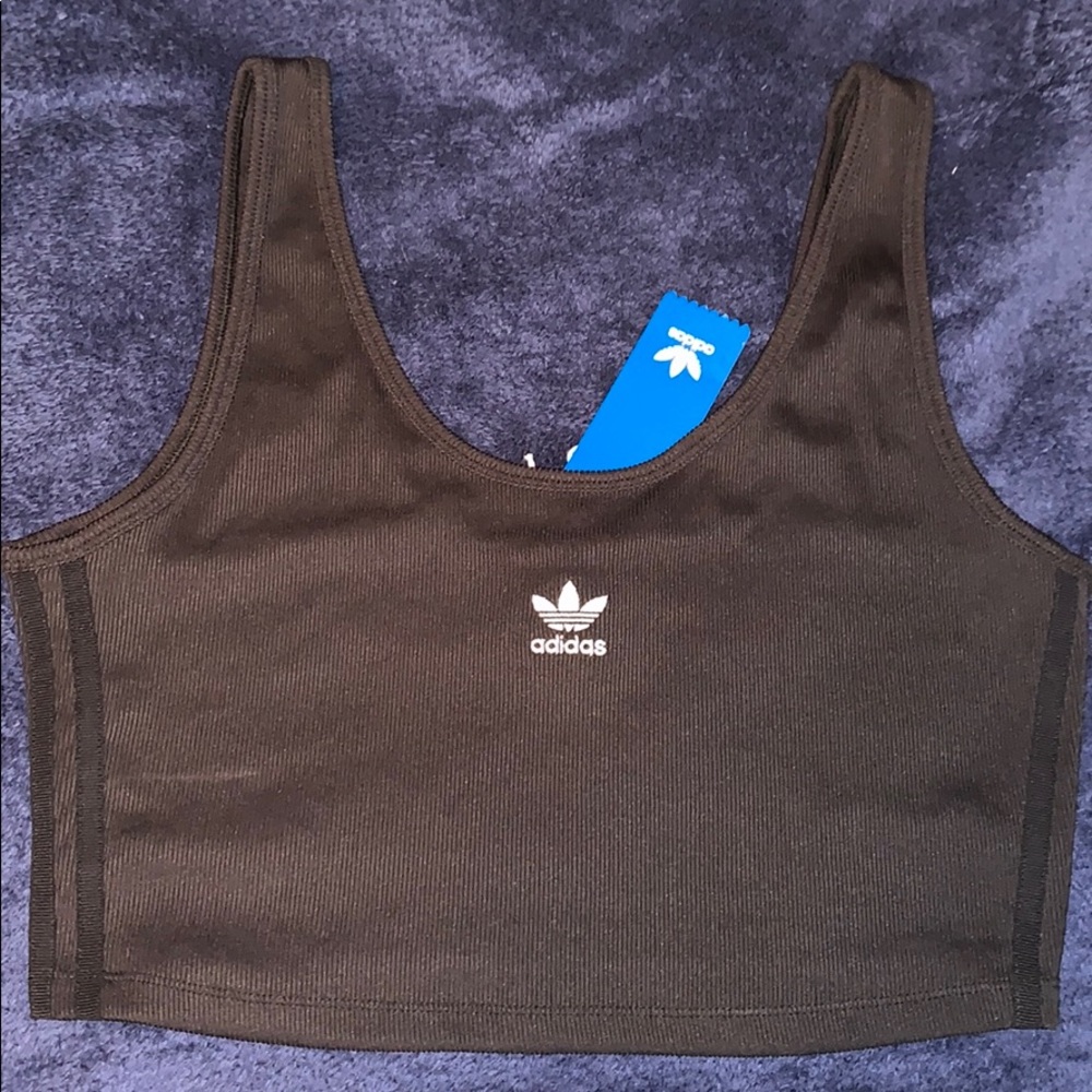 Large adidas cropped tank top